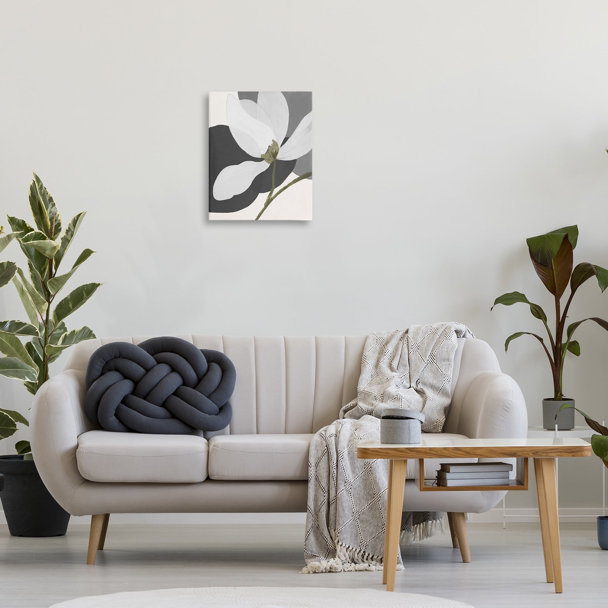 Stupell Industries Abstract Floral Shape Botanical & Floral Painting Gallery Wrapped Canvas Art Print Wall Art, 16 x 20