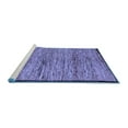 thumbnail image 2 of Ahgly Company Machine Washable Indoor Square Abstract Blue Modern Area Rugs, 3' Square, 2 of 4