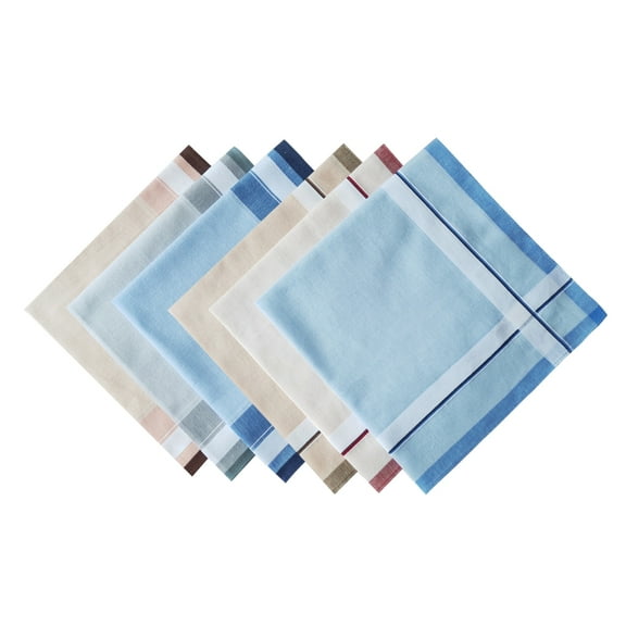 Pack Of 6 Men's Cotton Handkerchiefs Traditional Designing Reusable Soft And Durability 40x40cm For Everyday Use