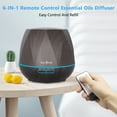 thumbnail image 2 of 550ml Essential Oil Diffuser, Daroma Upgraded Remote Control 6 in 1 Aromatherapy Ultrasonic Cool Mist Humidifier, 7 Color Changing Mood Lights & Waterless Auto-Off for Home Office Gift,, 2 of 7