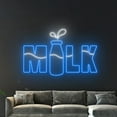 thumbnail image 4 of Handmadetneonsign Milk Logo Neon Sign, Milk Bottle Wall Decor, Milk Shop Open Logo Wall Decor, 4 of 5