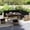Black, variant on Skandiquip 6 Piece Patio Furniture Set, Wicker Outdoor Conversation Set with 3 loveseats Dining Table and 2 Ottomans, White