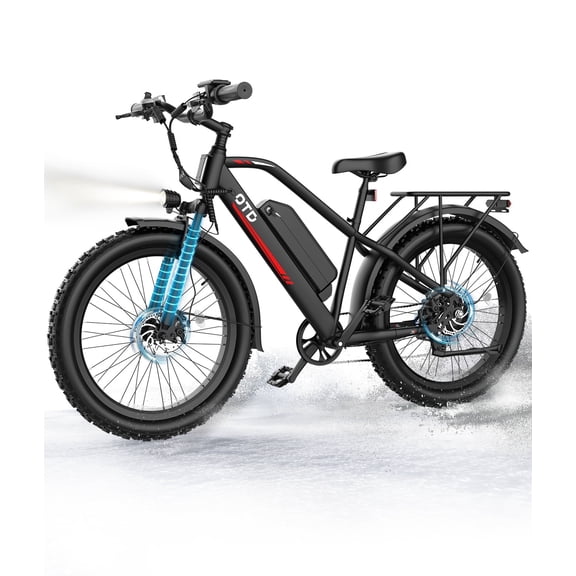Electric Bike for Adults,1600W Fat Tire Ebike, 90 Miles 28MPH E-Bicycles with Hydraulic Brakes, Fat Tire All-Terrain Electric Bicycle