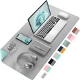 thumbnail image 1 of PEACNNG Desk Mat Large Protector Pad - Multifunctional Single-Sided Office Desk Pad Smooth Surface Soft Mouse Pad  Waterproof Desk Mat for Desktop  Pu Leather Desk Cover for Office/Home(2, 1 of 7