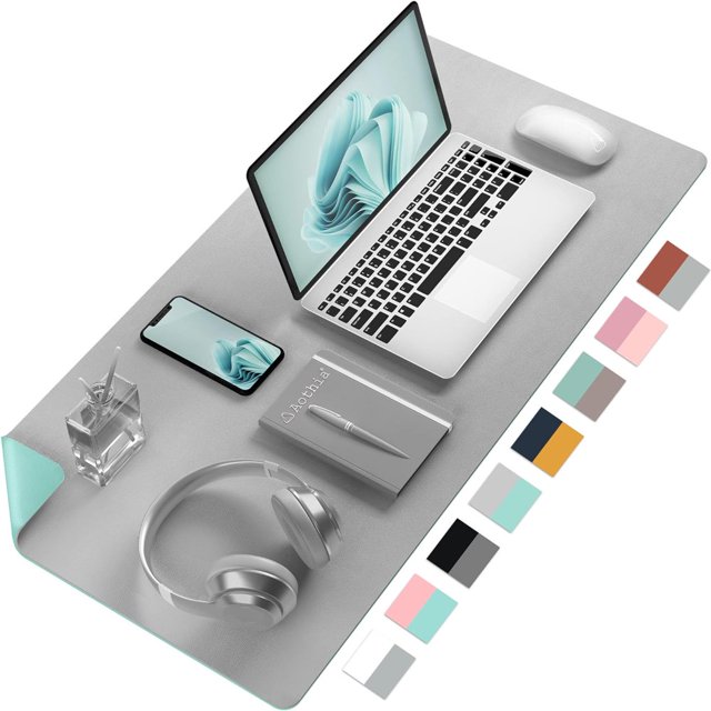 PEACNNG Desk Mat Large Protector Pad - Multifunctional Single-Sided Office Desk Pad Smooth Surface Soft Mouse Pad Waterproof Desk Mat for Desktop Pu Leather Desk Cover for Office/Home(2
