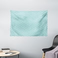 thumbnail image 1 of Modern Decor Tapestry, Vertical Oval Shapes Chain Pattern with Dots Fashionable Waves Trendy, Wall Hanging for Bedroom Living Room Dorm Decor, 60W X 40L Inches, Light Blue White, by Ambesonne, 1 of 2