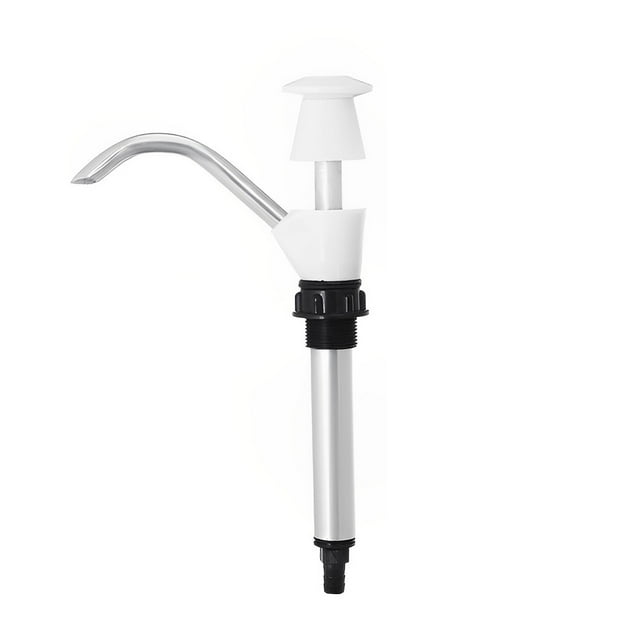 Langgg Aluminium Alloy Hand Water Pump Telescopic Manual Replacement Outdoor Leakproof RV Trailer Kitchen Portable Toilet White