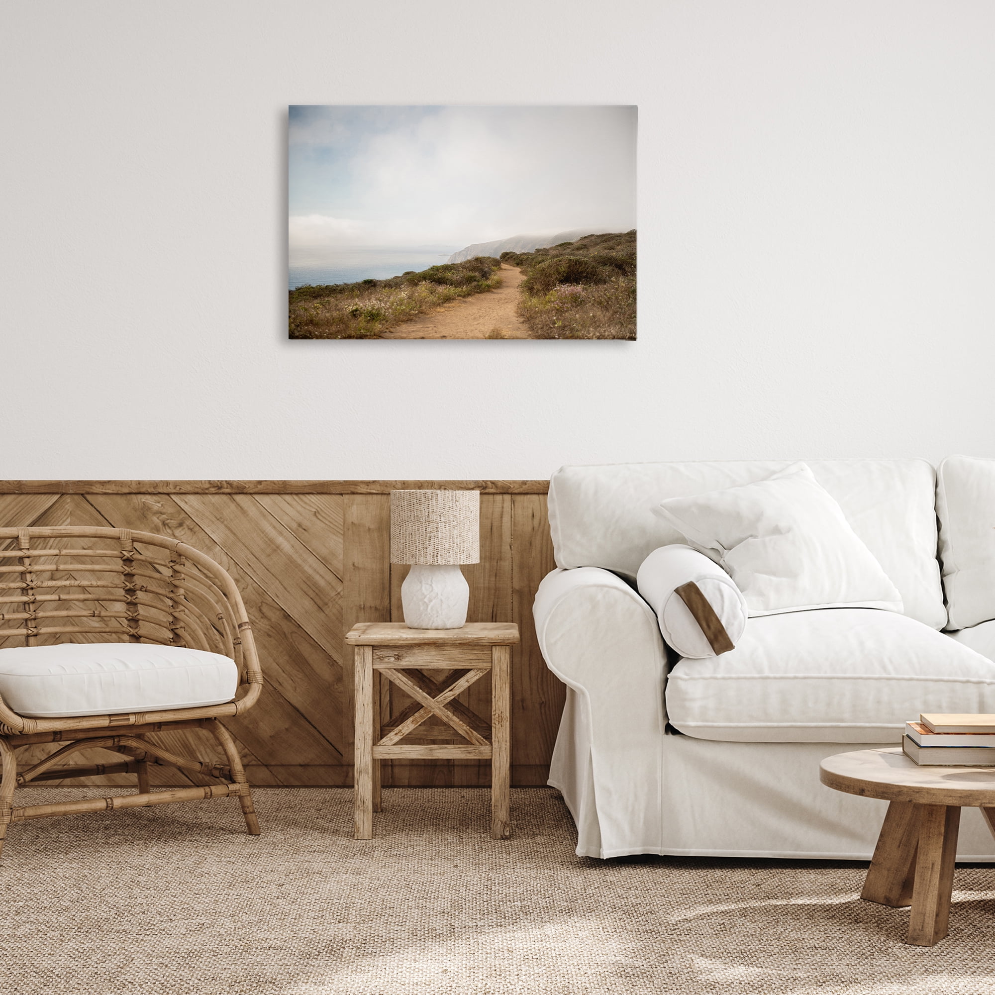 Stupell Industries Wild Coast Pathway Landscape & Nature Photography Wrapped Canvas Art Print Wall Art, 30 x 20