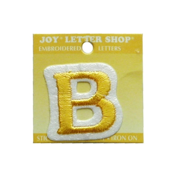 Joy Applique Letter Iron On Cooper 1.5" Gold B