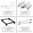 thumbnail image 4 of Home Square Set of 2 3 Drawer - Letter Width - Vertical File Cabinet - Black, 4 of 12