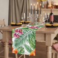 thumbnail image 2 of Watercolor Botanical Table Runner Tropical Monsteral Palm Leaves Flowers Tablerunners 18 x 72 Inch, Table Decorations Tabletop Scarf for Summer Gathering Holiday Farmhouse Kitchen Dining Decor, 2 of 8