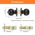 thumbnail image 2 of Unique Bargains Bouton de Porte d'Intimité, Bouton de Porte Noir Mat avec Verrou, Boutons Ronds en Forme de Boule pour Porte d'Entrée, Chambre et Salle de Bain, 2 of 6