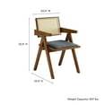 thumbnail image 3 of Modway Thera Vegan Leather Cane Dining ArmchairsSet of 2 in Walnut Black, 3 of 10