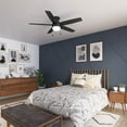 thumbnail image 4 of Hunter - Anisten Indoor Low Profile Ceiling Fan With Light, 52-inch, Matte Black, Modern-style, 3-speed WhisperWind Motor, 52836, for Living Rooms, Bedrooms, 4 of 15
