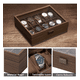 thumbnail image 3 of Caja De Reloj Vintage De Nogal Con 10 Compartimentos Xtellar cafe, 3 of 4