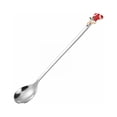 thumbnail image 1 of Less Than 5 Tableware New Design Hot Popular Products Gold Stainless Steel Long Handle Tea Coffee Ice Spoon Christmas Spoon Set Creative Stainless Steel Spoon Gift Box Christmas Gift Pendant Spoon, 1 of 8