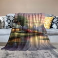 thumbnail image 2 of Pratyus Sunset Flowers Cozy Throw Blanket Lightweight Soft Blanket for All Seasons Bedroom Living Rooms Sofa Couch 60x80in, 2 of 6