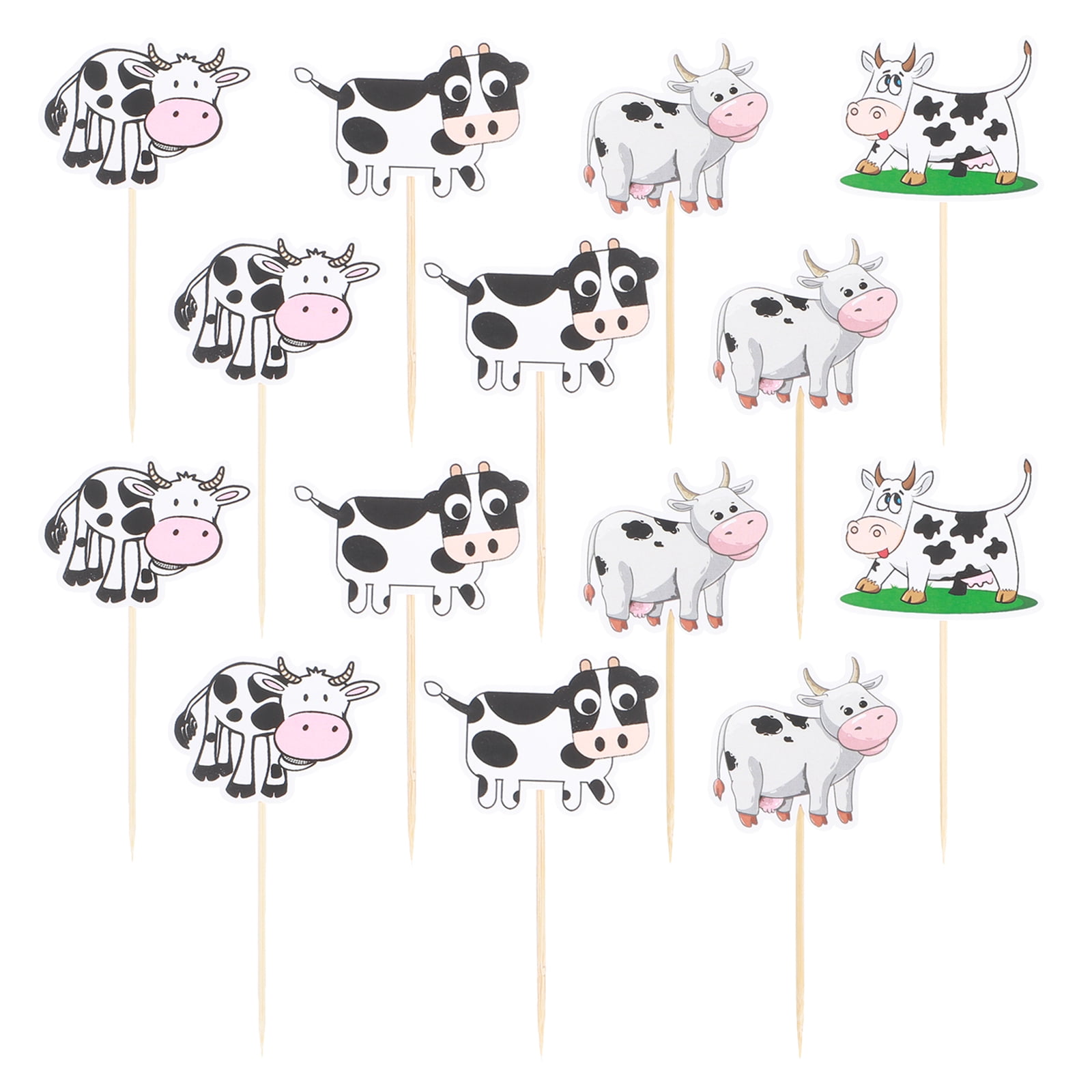 24 Pre-Cut Highland Cow Cows Edible Wafer Paper Cupcake Topper