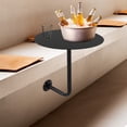 thumbnail image 2 of Round Dining Table Round L-Type Coffee Table Wall-Mounted Bar Table Bar Height Pub Table Counter Table Black for Home Office Living Room Small Space Kitchen Leisure, 2 of 21