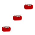 thumbnail image 2 of Bolso ligero y moderno Sonducket para accesorios elegantes pavo real rojo y blanco, 2 of 6