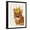 Black Frame, variant on Art.com Ginger Cat with Crown Portrait Art Print by Fab Funky, 12" x 16"