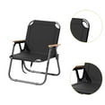 thumbnail image 6 of figatia Camping Chair Foldable Chair with Handles Heavy Duty Outdoor Chair Fishing Chair for Beach Fishing Backpacking Hiking Camping Black, 6 of 8