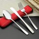 thumbnail image 2 of Naiovety Soporte para vajilla Vajilla Bolsa de tela Estuche con cremallera lavable Cuchara Bolsas para cubiertos de acero Estuches de comedor Organizadores de utensilios de cocina Rojo, 2 of 6