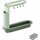 thumbnail image 1 of Estante telescópico de almacenamiento para fregadero, escurridor ajustable, cesta de drenaje para fregadero de cocina con esponja de limpieza (verde), 1 of 5