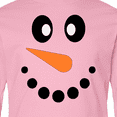 thumbnail image 4 of Inktastic Cute Smiling Snowman Face with Carrot Nose Long Sleeve Youth T-Shirt, 4 of 5