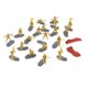 thumbnail image 2 of Kit de 20 modelos de soldados a escala 1:35, minibúnker para zona de juegos y arenero. Amarillo, 2 of 9