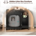 thumbnail image 4 of Large Litter Box Enclosure with Collector, Hidden  Robot Furniture for Automatic Litter Box, Dog Proof Cabinet Side Table, Black, 4 of 8