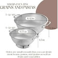 thumbnail image 5 of Bellemain Set of 2 Micro-Perforated Stainless Steel Colander, Dishwasher-Safe Pasta Strainer, 5 of 6