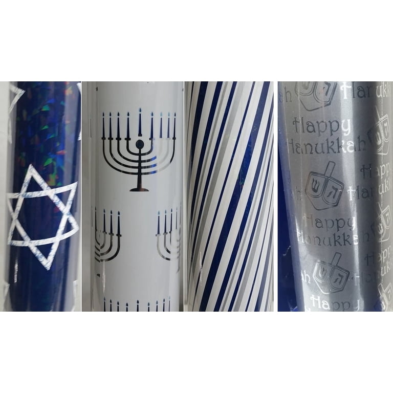 Tom Smith Hanukkah Wrapping Paper with Tags & Bows, 2-Pack photo 4