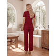 thumbnail image 3 of Conjunto 2 Piezas Casual Chic para Mujer, Blusa de Manga Corta y Pantalón Cómodo, Estilo Elegante y Sofisticado para Mujer, 3 of 5