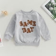 thumbnail image 2 of Okbabeha Toddler Baby Football Outfit Boy Girl Game Day Sweatshirt Long Sleeve Shirt Pullover Kids Top Fall Winter Clothes, 2 of 7