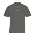 thumbnail image 4 of Mens Cotton Henley T-Shirts Short Sleeve Button Down Casual Basic Tees Work Solid Shirts with Split Side 2026, 4 of 6