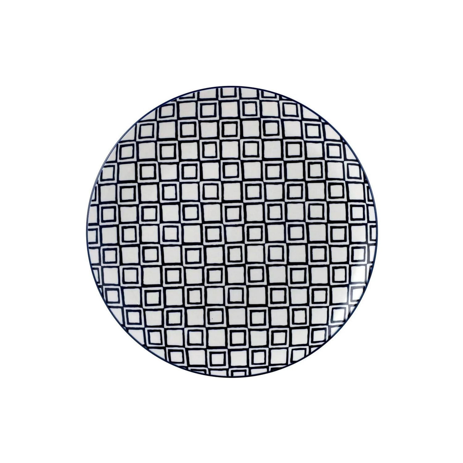 Mainstays Chiara 4 Piece Stoneware Round Blue Salad Plates