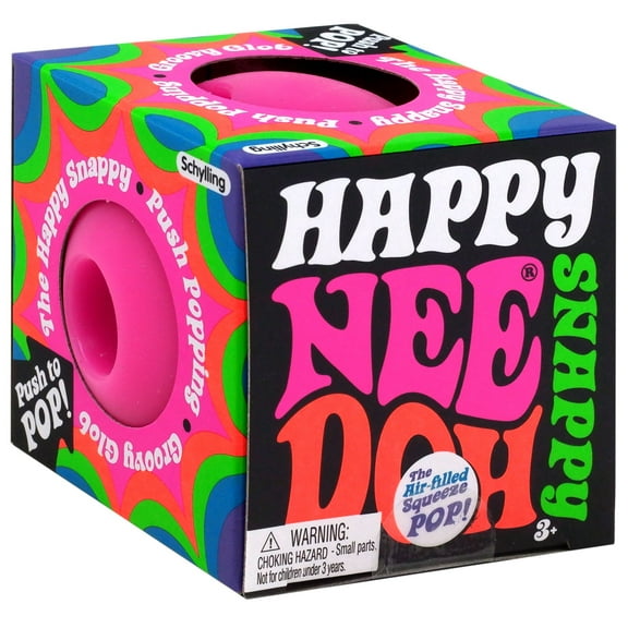 NeeDoh Happy Snappy Pink Small Stress Ball