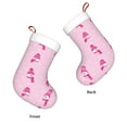 thumbnail image 6 of Cauagu Pink Scarf Snowman for Christmas Stockings,1-Pack Large Xmas Stocking Holiday and Farmhouse Stocking Fit for Christmas Holiday Party Decoration(17.7*11 Inch), 6 of 7