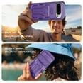 thumbnail image 6 of for Google Pixel 10 /10 Pro Phone Case with Sliding Camera Cover, Military Grade Shockproof Protection Mobile Case with Kickstand & Matte Textured Rugged TPU PC Protective Hybrid Cover, Purple, 6 of 9