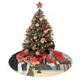 thumbnail image 4 of Falda para árbol de Navidad de Rick y Morty, suave y divertida, decoración navideña navideña de granja de 30", 4 of 4