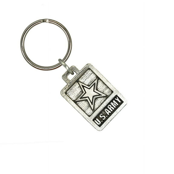 US Army Keychain, United States, Veterans, Military, Active Duty, Key Fob, Key Ring, Keys, Zipper Pull, Luggage Tag, Backpack, Pewter, Over 300 Keychains Designs, Handmade in the USA A1003KC