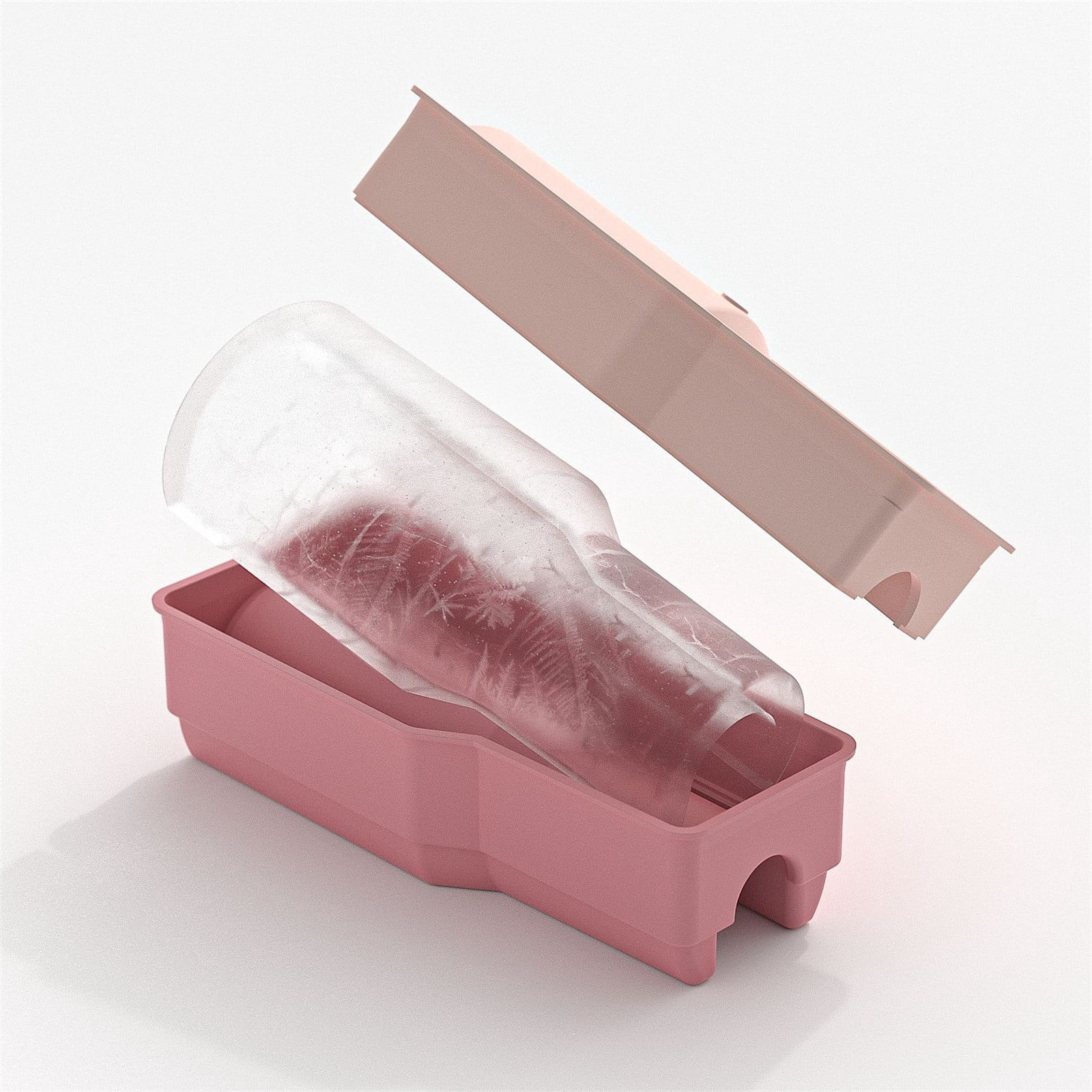 Ice Cube Tray For Tumbler Cup Silicone Ice Cube With Lid Hollow Silicone Cylinder Ice For Whiskey Cocktails Drinks Coffee Easy Fill And Release Ice Maker S High-quality