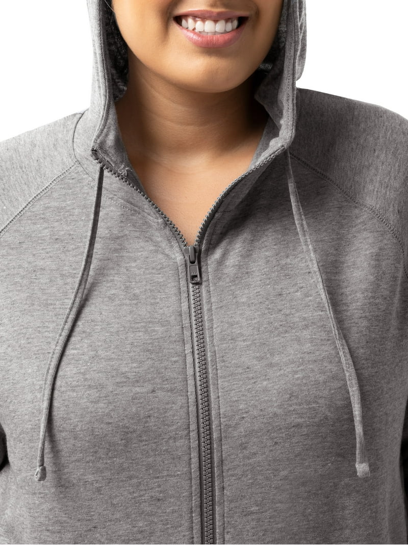 Athletic Works Women's Plus Size Lightweight Zip-Up Hoodie with