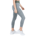thumbnail image 2 of Women's Striped Seamless Activewear Leggings - Green, S, 2 of 4
