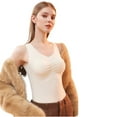 thumbnail image 6 of Rohuuque Thermal Tank Tops for Women No Show Wool Blend Thermal Undershirt Plush Lining Sleeveless Winter Warm Top Beige, 6 of 6
