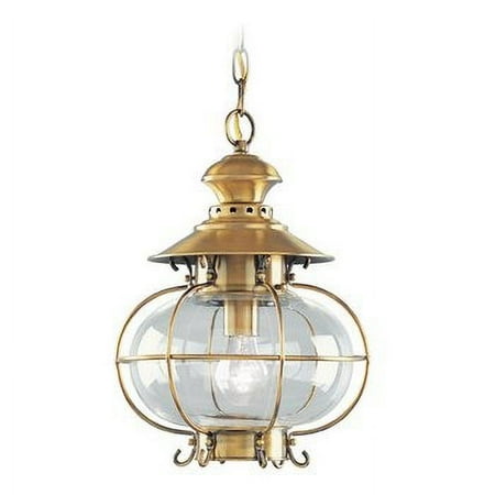 Livex Lighting - Harbor - 1 Light Outdoor Chain Lantern Flemish Brass Finish
