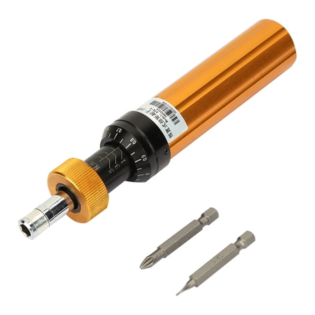 NFTIGB Alloy Steel Preset Type 1-6N.m Adjustable Torque Screwdriver Handheld Maintenance Tool for Electrical and Light Industry Machinery Manufacturing with 2 Hex Bits 7.3 inches / 186 mm