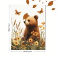 thumbnail image 3 of Qisvanset 12x16 Inch Watercolor Woodland Bear Canvas Wall Art, Forest Animal Art Soft Style Kids Nursery Room Decor, 3 of 8