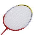 thumbnail image 5 of BOKYAN Professional Badminton Racket Set - 2 Player Lightweight Alloy Racquets with 3 Nylon Shuttlecocks and Carrying Case for Training & Sports Entertainment, Red (28.35 x 9.84 in / 72 x 25 cm), 5 of 9